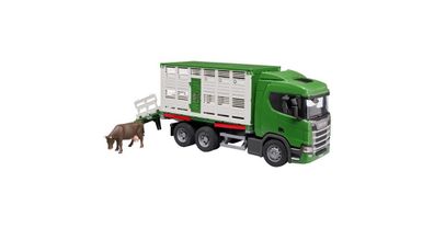 Scania Super 560R Tiertransport-LKW (inkl. 1 Rind) - BRUDER 03