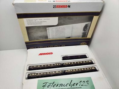 Arnold N DC 0143 Rheingold Wagenset mit Beleuchtung / DRG / OVP