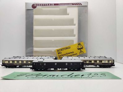 Hobbytrain N DC 20500 Rheingold Wagenset mit Beleuchtung / NEM / DRG / OVP