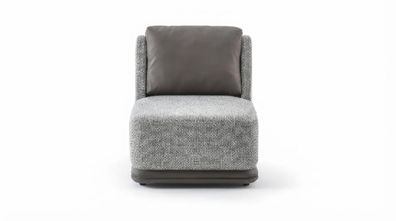 Sessel Modern Grau Bequem Polstersessel Loungesessel Relax