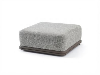 Hocker Modern Grau Bequem Polsterhocker Sitzhocker Wohnzimmer Design