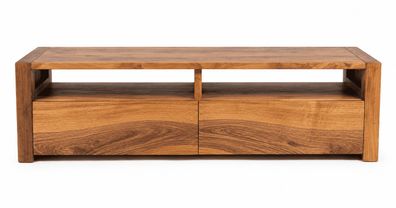 Massivholz TV-Lowboard Naturholz Zeitloses Design Wohnzimmermöbel