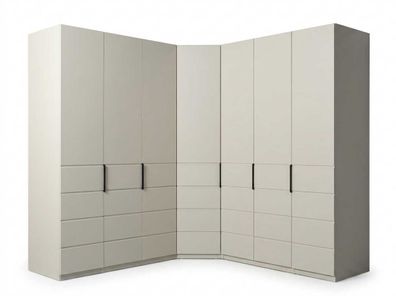 Eckkleiderschrank Eckschrank Beige Modern Edel Schrank Schrankwand