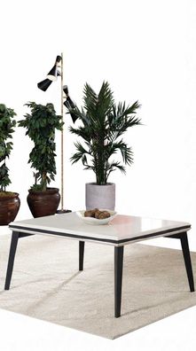 Couchtisch Tisch Beige Schwarz Modern Edel Wohnzimmertisch Beistell