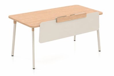 Moderner Schreibtisch in Holzoptik mit Schublade Beige