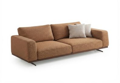 Sofa 3 Sitzer Modern Braun Edel Luxus Design Wohnzimmer Couch