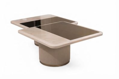 Couchtisch Modern Marmormuster Wohnzimmertisch Quadratisch