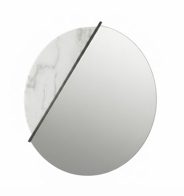 Spiegel Rund Wandspiegel Modern Weiss Schwarz Edel Luxus Design