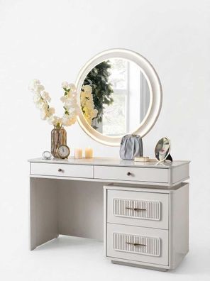 Frisiertisch Beige Modern Eleganter Schminktisch Kosmetiktisch