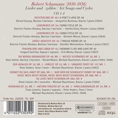Robert Schumann (1810-1856): Robert Schumann (1810-1856): Lied