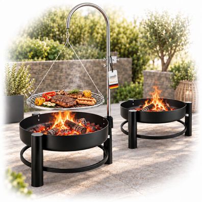 Schwenkgrill Holzkohlegrill mit Grillrost Ø 55 cm höhenverstellbar
