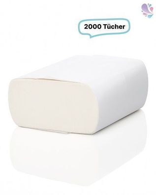 Blanc Hygienic Premium-TAD-Falthandtücher, 2.000 Blatt, 2-lagig