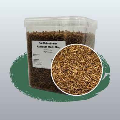 Mehlwürmer getrocknet 800gr für Vögel, Koi, Igel und Reptilien Hühner Snack
