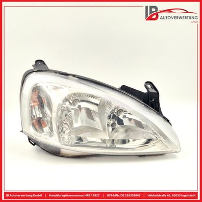 Scheinwerfer rechts Halogen H7 93173254 OPEL CORSA C F08 F68 1.0 VALEO