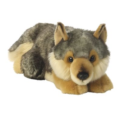 Aurora World 26264 Puffin MiYoni Wolf Lying Plüsch, 0 Monate to 99 Jahre , Mehrfarbig