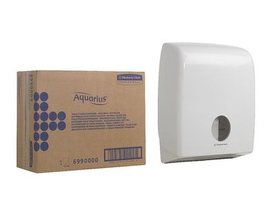 Aquarius 6990 Spender für Einzelblatt-Toilettenpapier Großpackung weiß