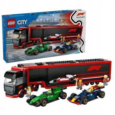 LEGO City 60445 - Formel-1-Truck mit RB20- und AMR24-Formel-1-Rennwagen