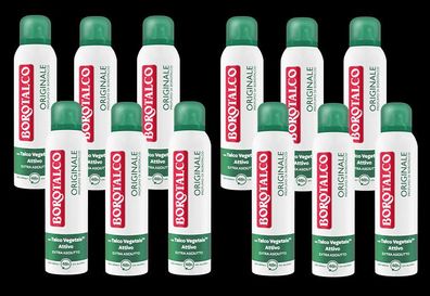 Borotalco Roberts Deodorant Spray Original 12 x 150ml mit Mikrotalk