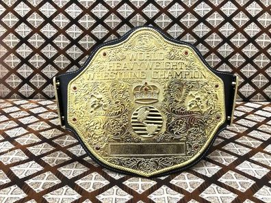 Big Gold World Heavyweight Championship Replica Belt, Premium Leather
