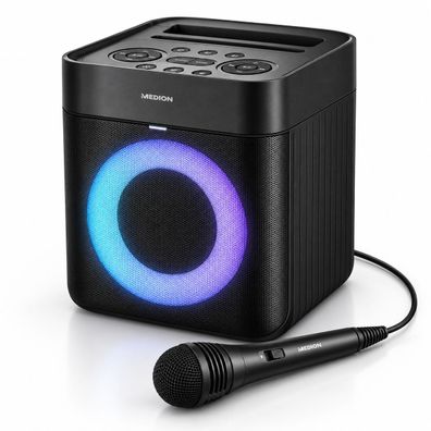 MEDION Tragbares Bluetooth-Soundsystem Karaoke LIFE E61177 USB Mikrofon
