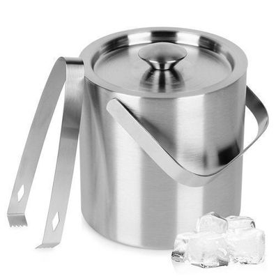 Thermischer Eisbehälter aus Stahl mit Zange