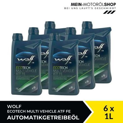 Wolf EcoTech Multi Vehicle ATF FE Getriebeöl 6x1 Liter