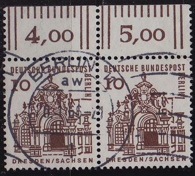 Germany BERLIN [1964] MiNr 0242 ( O/used ) [03] Architektur 2er ORand