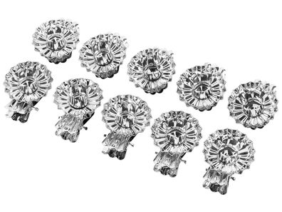 Baumkerzenhalter 4cm silber 10Stück