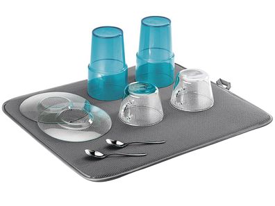 Metaltex Abtropfmatte Microfaser 40x45cm grau