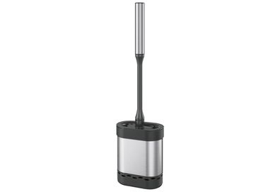 Metaltex WC-Garnitur Cleany Silikon flach flexibel 47,5x7,5x13 cm Edelstahl/schwarz