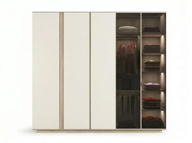 Kleiderschrank bequem groß geräumig schön Weiß moderner Stil