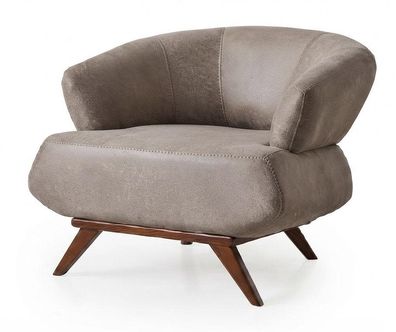 Sessel Moderner Stil Grau Luxuriöse Bequem Minimalistisch