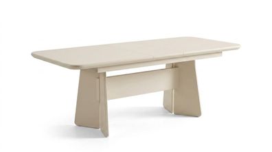 Tisch Stil modern beige rechteckig bequem praktisch Wohnzimmer ausziehbar