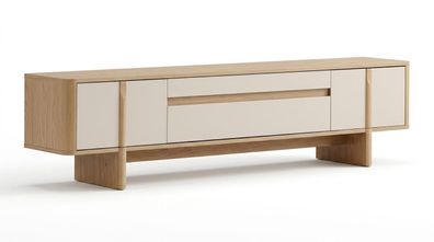 TV Board Stil modern beige praktisch Wohnzimmer geräumig komfortabel