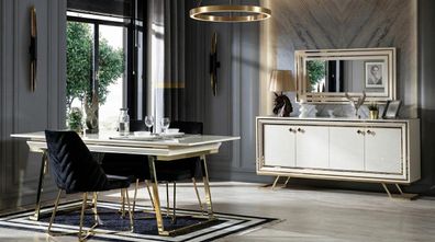 Tisch Konsole Spiegel Wohnzimmer Stil modern weiß rechteckig praktisch