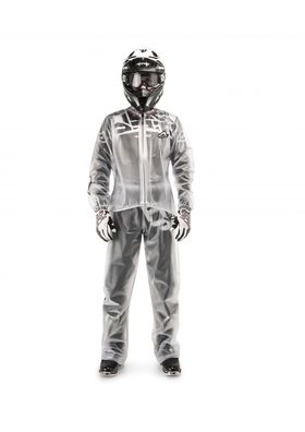Regenjacke 3.0 S/M Regenkombi Oberteil wasserfest rain jacket clear transparent