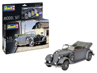 Revell 63354 Build+Paint Set Typ 320 (W142) Cabriolet (1:35) inkl. Zubehör
