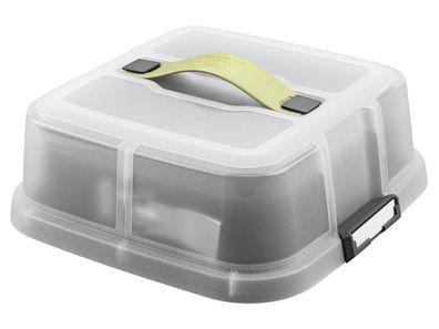 ZENKER Springform 24x24cm quadratisch Bake, Click & Go mit Haube und 2 Magnetschil