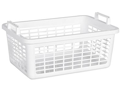 Lockweiler Wäschekorb 62x43x25cm 45l Kunststoff weiß