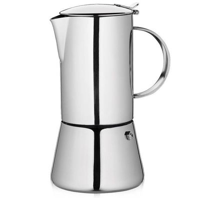 CILIO Espressokocher Aida 4 Tassen Edelstahl poliert 18,5cm Ø9,5cm