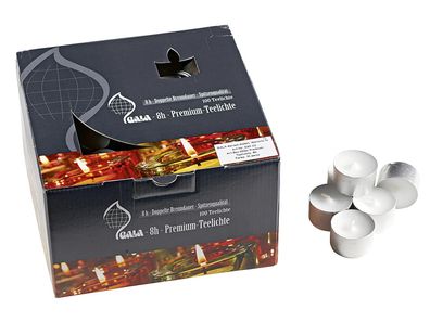 Teelichte Ø4cm 100er Karton weiß
