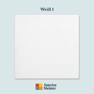 Wandpaneele Weiß 1 | 50x50cm | 8 Stück 2m² | Premium Deutsche Marke