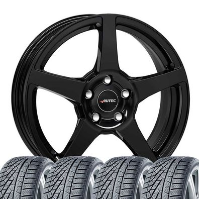 4 Winterräder Autec Valea 7x17 ET46 215/45 R17 91H Continental für Audi A1