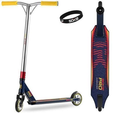 SOKE PRO Stunt-Scooter, marineblau und rot
