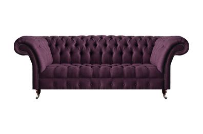 Designer Chesterfield Lila Stoffsofa Designer Couchen Luxus Viersitzer
