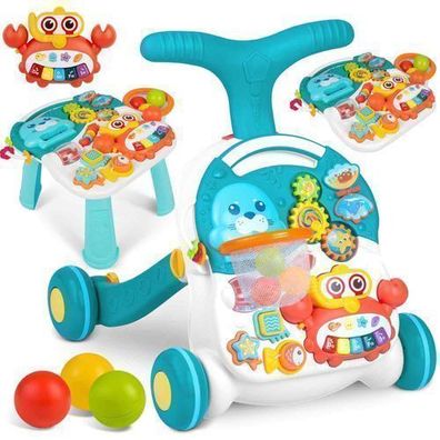 Pusher Lerntisch 3in1 RK-810 weiß und blau