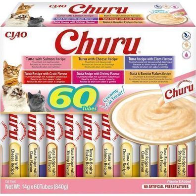 INABA Katzenleckerli CHURU Sorten Thunfisch 60x14g