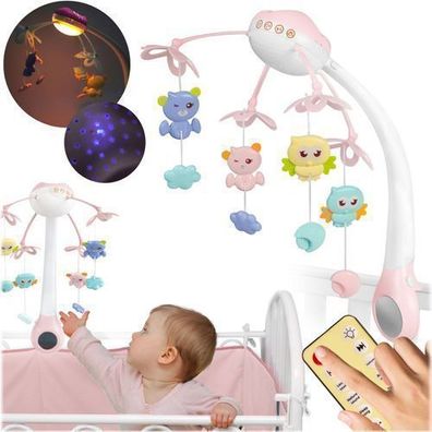 Babykarussell mit Projektor RK-813 rosa