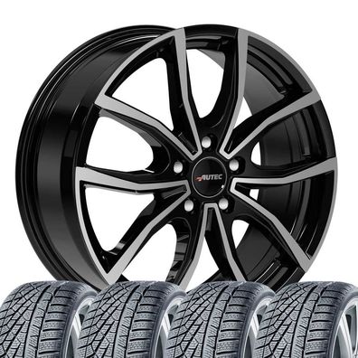 4 Winterräder Autec Vidron 7,5x18 ET50 225/40 R18 92V Continental für Audi A3, S3, TT