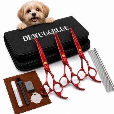 Grooming Set Fellpflege 2 x Schere + Effilierschere 6,0 Zoll